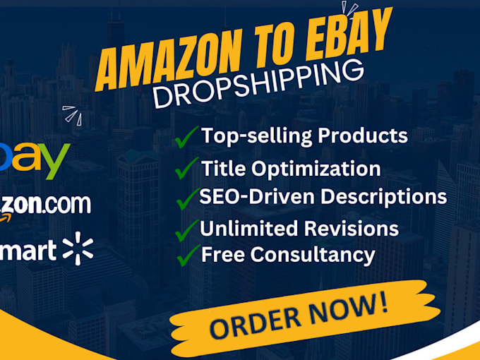 Gig Preview - Do expert amazon to ebay dropshipping top listings