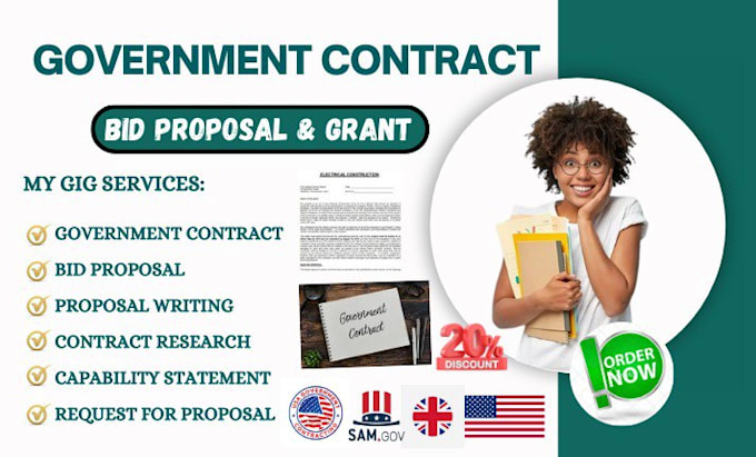 Gig Preview - Write winning government contract bid proposal capability statement rfp