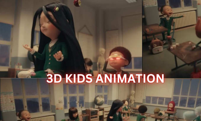 Gig Preview - Create 3d cartoon animation, kid animation, 3d short video, 3d pixar animation