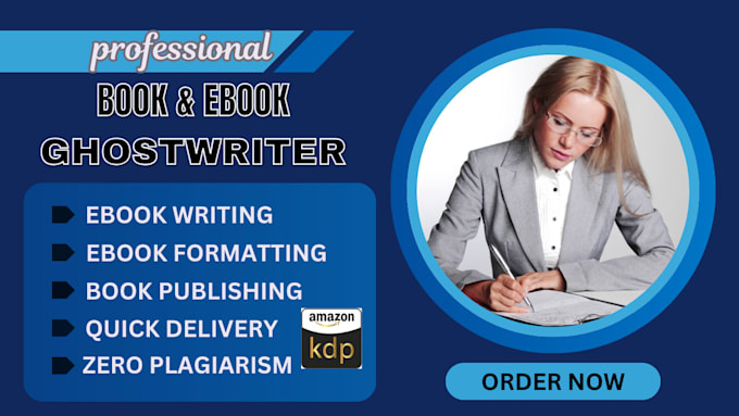 Gig Preview - Be your ebook writer ebook ghostwriter, KDP writer, nonfiction ghost writer