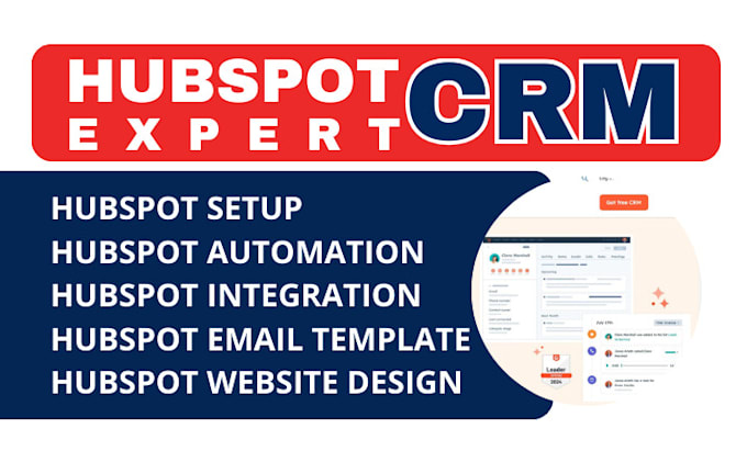 Gig Preview - Setup hubspot crm automation newsletter website integration landing page crm