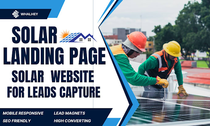 Gig Preview - Create lead capturing solar landing page solar website solar landing page