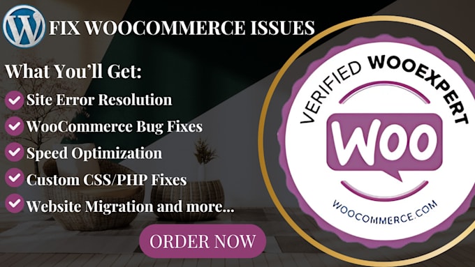 Gig Preview - Fix wordpress issues woocommerce errors wordpress maintenance customize website