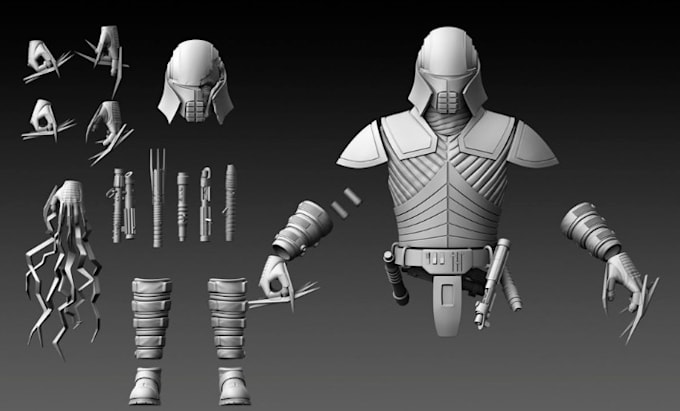 Gig Preview - Sculpt 3d action figure, printable model, stl file, 3d cosplay, warhammer, zbrus