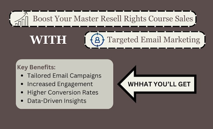 Gig Preview - Drive sales for your master resell rights courses using email marketing