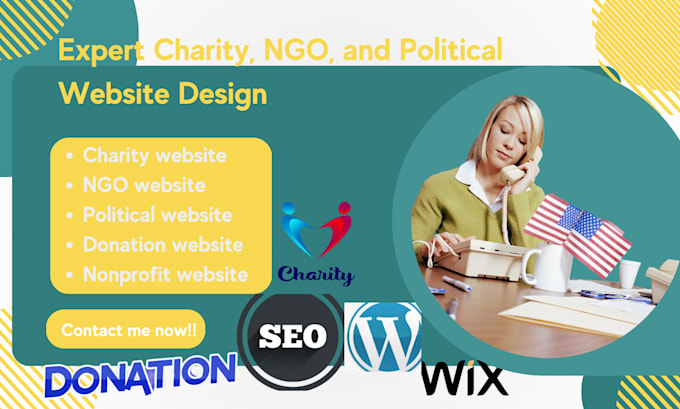 Gig Preview - Design charity website donation website ngo website political website