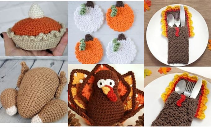 Gig Preview - Create thanksgiving crochet pattern, amigurumi pattern for your etsy shop