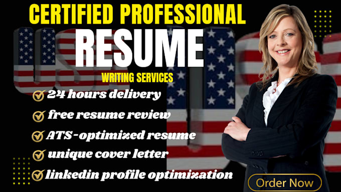 Gig Preview - Professionally create 24hrs ats resume writing, executive, or federal usajobs CV