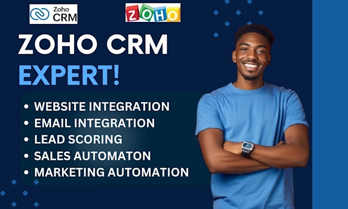 Gig Preview - Website, email integration lead scoring, sales and marketing automation on zoho