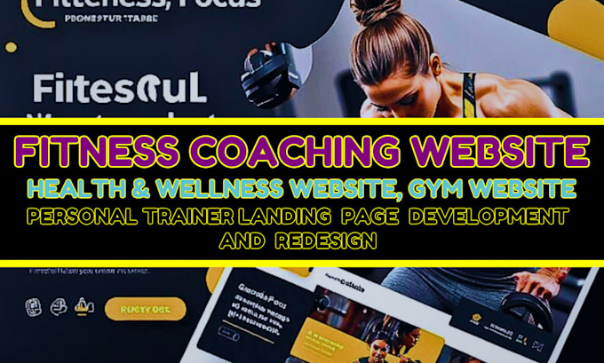 Gig Preview - Health wellness website fitness coaching website gym personal trainer website