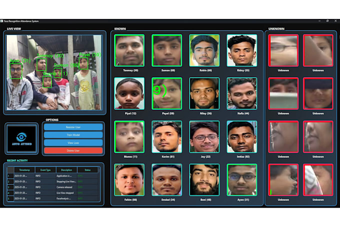 Gig Preview - Make face recognition based attendance tracking system for schools n business