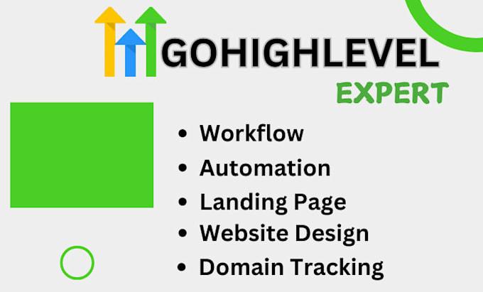 Gig Preview - Go gohighlevel website design automation domain tracking workflow landing page