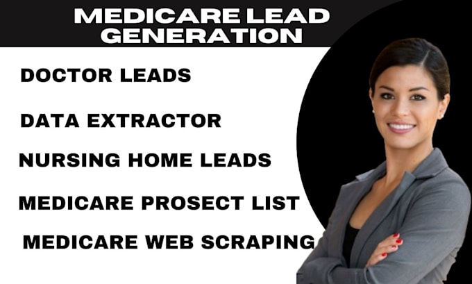 Gig Preview - Do b2b doctor email list medicare leads generation using ai email extractor