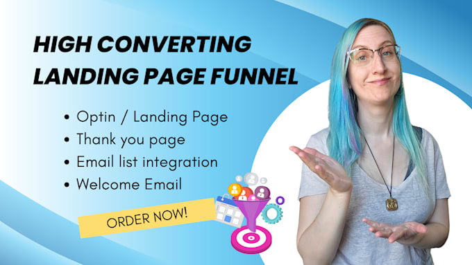 Gig Preview - Build a landing page funnel in ghl, in french or english