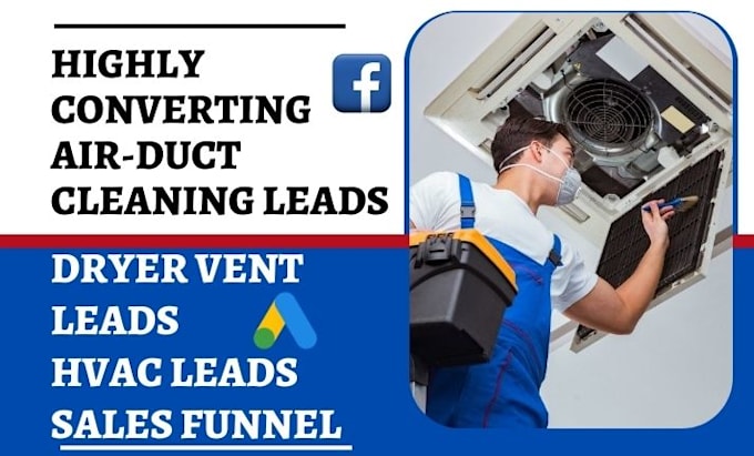 Gig Preview - Generate air duct cleaning leads dryer vent leads hvac leads cleaning leads