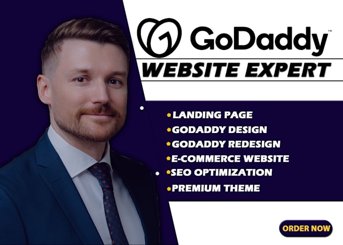 Gig Preview - Godaddy website design godaddy website redesign, develop godaddy website design