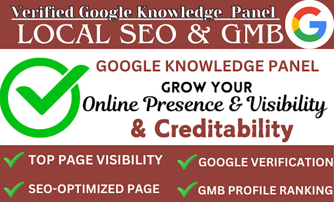 Gig Preview - Create verified google panel knowledgepanel for business and personal or brand