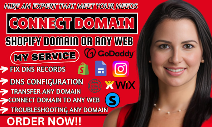 Bestseller - connect your domain, connect godaddy, or shopify domain, or subdomain, fix dns