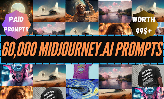 Gig Preview - Provide 50k prompts for midjourney ai and coloring books