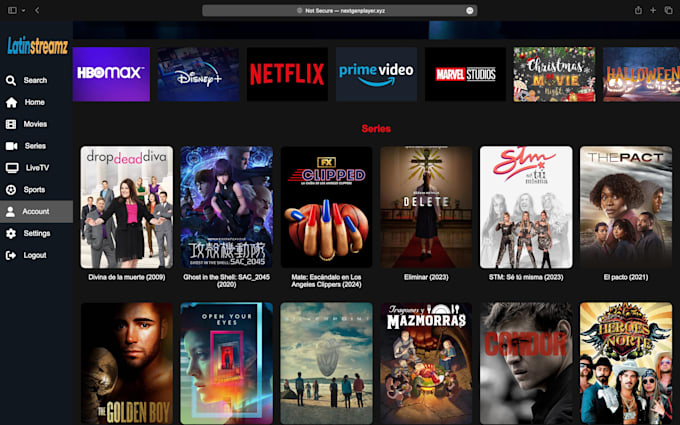 Gig Preview - Do a multi dns web player for your iptv services netflix style