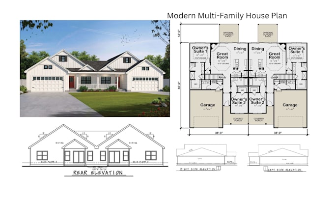 Gig Preview - Do full architectural house plan blue print site plan autocad USA city permit