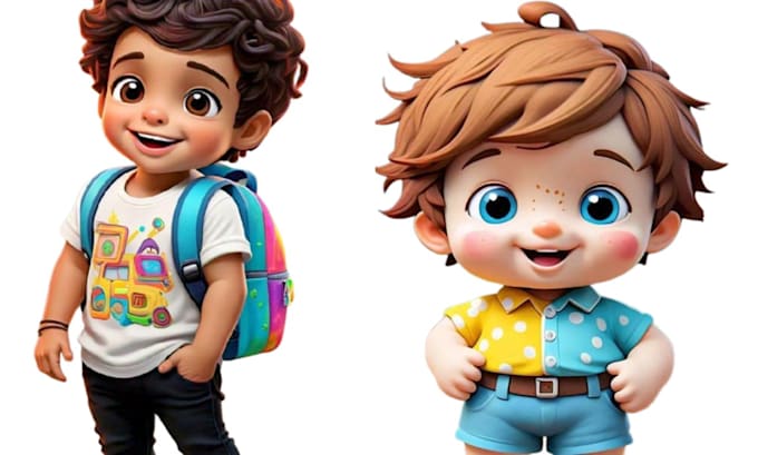 Gig Preview - 3d cute cartoon style character character chibi modeling for mascot and game