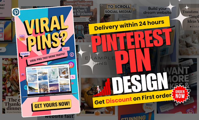 Gig Preview - Create stunning pinterest pin designs for viral traffic and growth