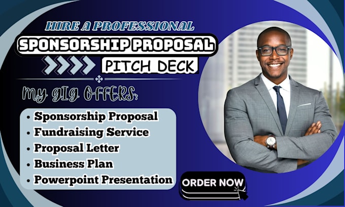 Gig Preview - Write sponsorship letter grant writing sponsorship proposal pitch deck ppt slide