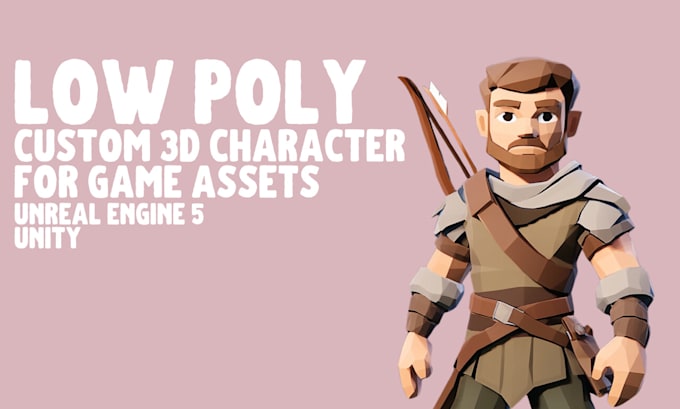 Gig Preview - Create 3d low poly model ready rig for game character printing animation