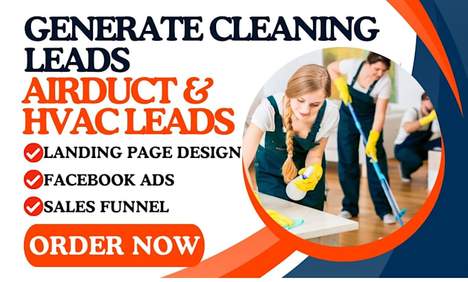 Gig Preview - Generate quality cleaning house leads, hvac, airduct leads carpet cleaning leads