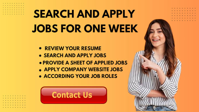 Gig Preview - Search and apply jobs for one week