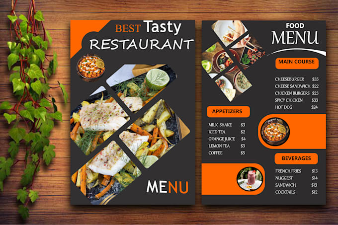 Gig Preview - Design  your restaurant menu, food flayer  or poster