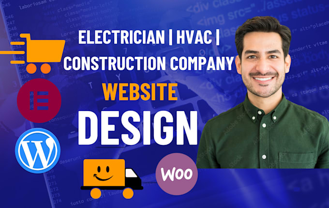 Gig Preview - Design a professional construction, plumbing, electrician, roofing website