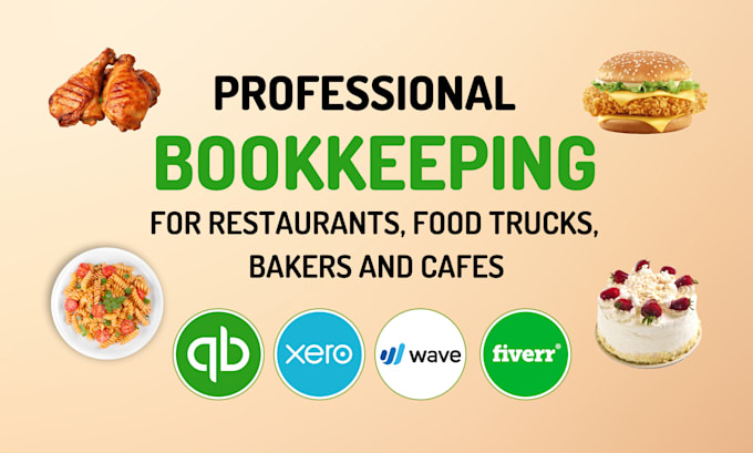 Gig Preview - Do bookkeeping for restaurants food trucks bakery and café in quickbooks online