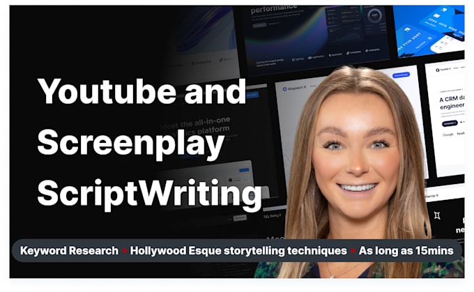 Gig Preview - Provide expert scriptwriting for youtube video, screenplay