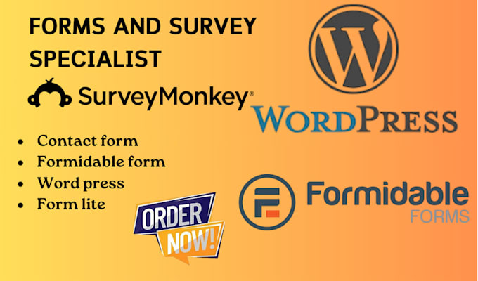 Gig Preview - Make a contact form with formidable forms lite in survey monkey wordpress