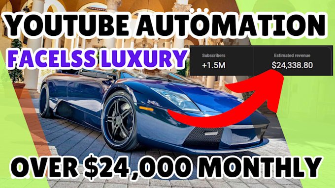 Gig Preview - Create cash cow automated faceless luxury channel to earn 10k