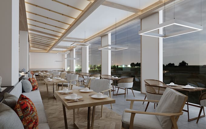 Gig Preview - Rebuid luxury restaurant interior design,modern cafe,revit rendering coffee shop