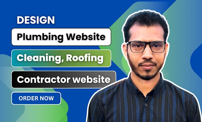 Gig Preview - Build plumbing, roofing, cleaning, construction, handyman, and hvac website