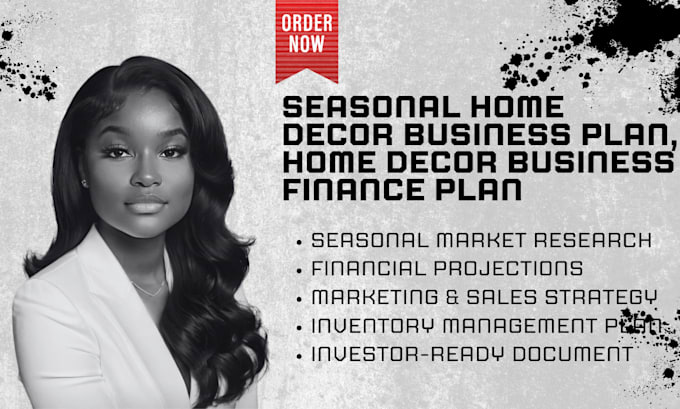 Bestseller - write your seasonal home decor business plan, a home decor business finance plan