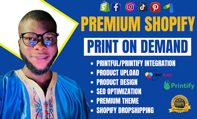 Gig Preview - Create shopify print on demand optimize print on demand shopify store,shopifypod