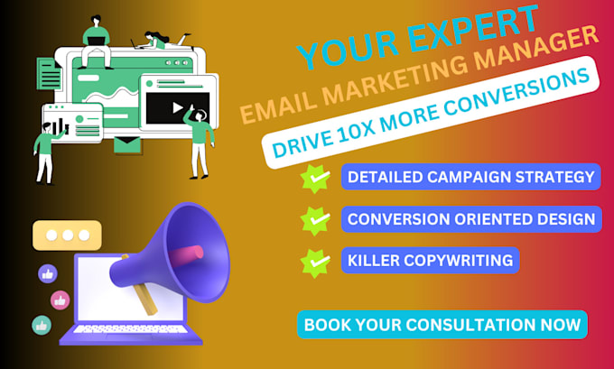 Gig Preview - Do mailchimp and setup your klaviyo email marketing campaign