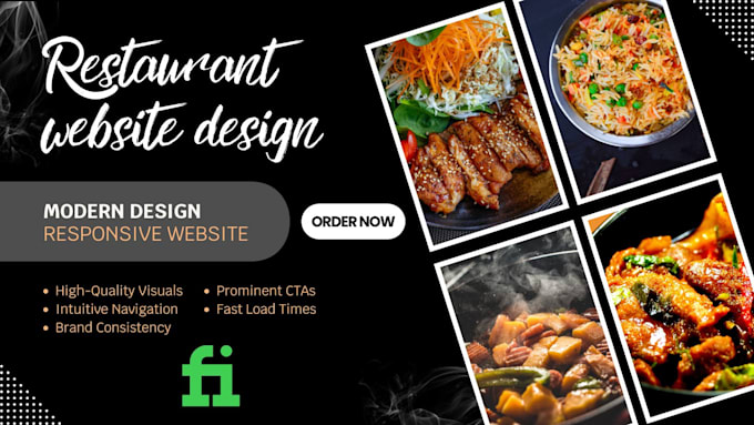 Gig Preview - Design custom restaurant website design boost your online presence