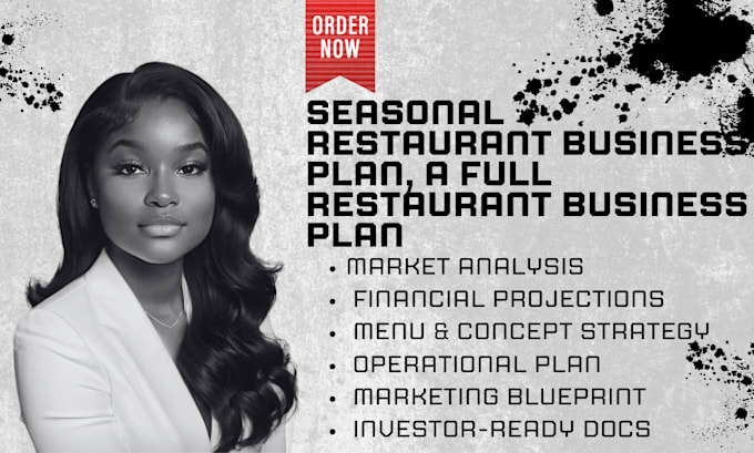 Gig Preview - Write a seasonal restaurant business plan, a full restaurant business plan