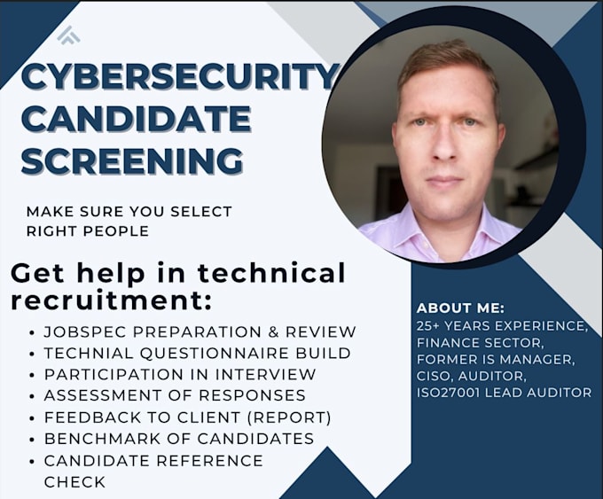 Gig Preview - Do screening of candidates for cyber security roles