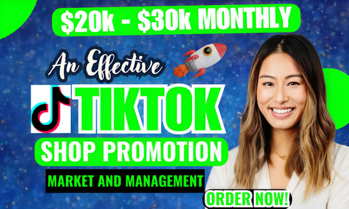 Gig Preview - Setup tik tok dropshipping, shopify tik tok shop marketing, tik tok shop manager