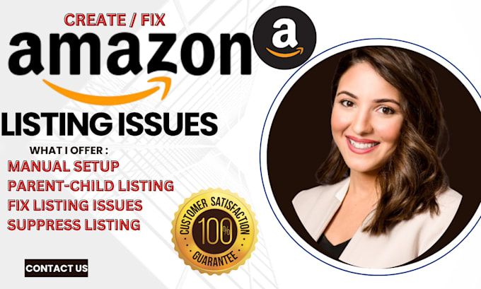 Gig Preview - Create amazon listing variation and fix parent child listing manually