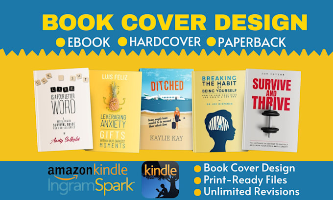 Gig Preview - Design incredible kindle paperback, ebook cover, amazon cover, book cover design