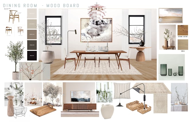 Gig Preview - Do interior design mood board