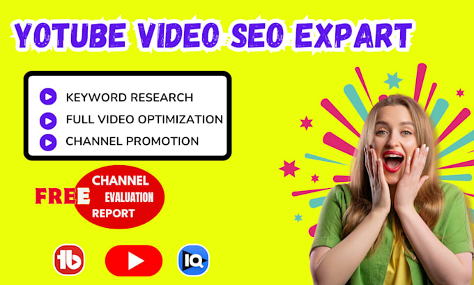 Gig Preview - Do best youtube video seo expart and organic promotion, video quick ranking